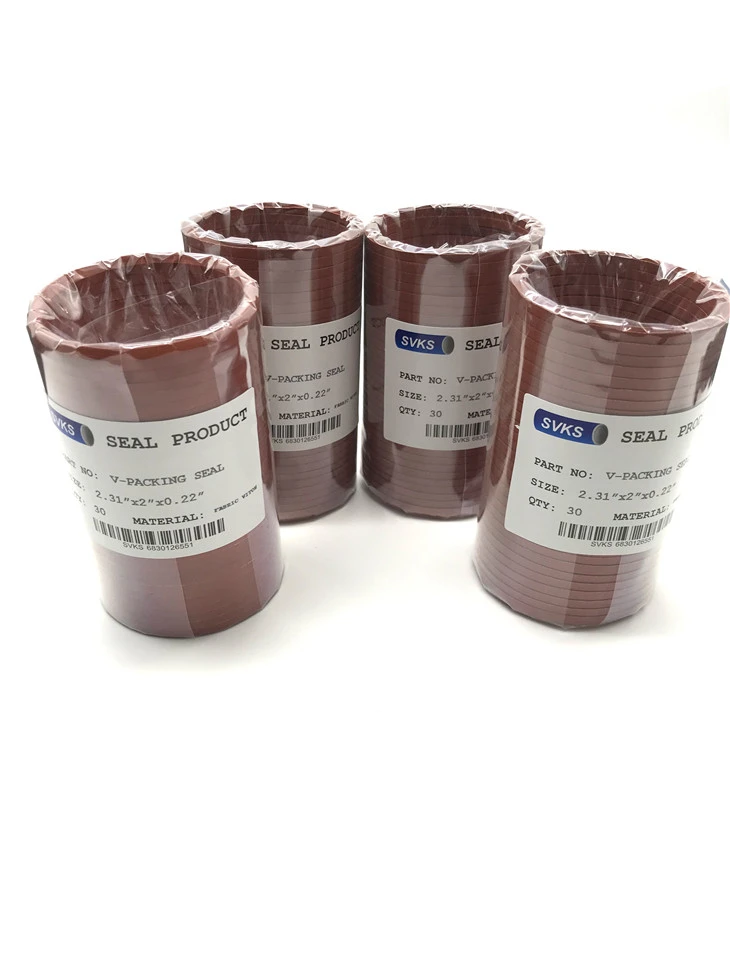 NBR/VITON V-PACKING FABRIC SEALS